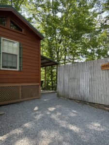 Parking in front of Cabin